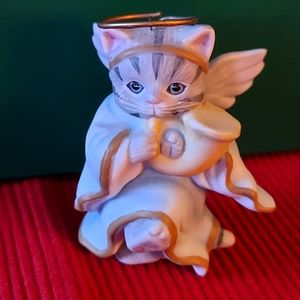 Vintage Kitty Cucumber Angel Ornament